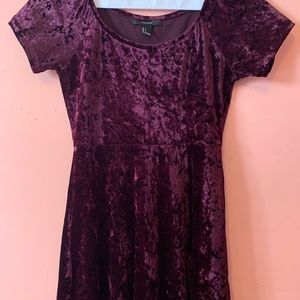 Forever 21 Purple Crushed Velvet Dress